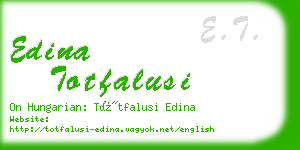 edina totfalusi business card